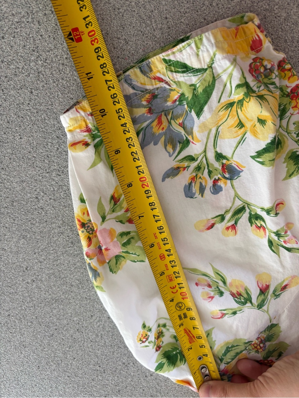 April Cornell Garden Floral Cottagecore Midi Dress White Button Front Tie Back M - Picture 12 of 14